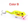 Sıcak Popper Yapay Balıkçılık Lures 8 cm-3.15 "/13g-0.44oz Plastik Bas Yem Topwater Tatlısu Balıkçılık Lure # 8 Yüksek Karbon Kanca