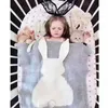 6 farben Neue INS Baby Mädchen Niedlichen kaninchen Gestrickte Decken Schlafen Swaddling Schlafsäcke Kinder Decke kinder Bunny Swaddling