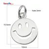 Beadsnice 925 pendentifs en argent sterling smiley visage charmes mignon sourire visage cadeaux d'anniversaire bijoux à bricoler soi-même trouver ID 35631