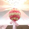Wholesale-6 pcs flor artificial rosa eva espuma diy noiva rosas para decoração de festa de casamento decoração de casa simulação flores noneware