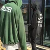 Hurtowa- jesienna bluza ponadwymiarowa zielona Polizei 16SS Haftowana bluza z literami mężczyzn Kobiety Hiphop Bluies Streetwear Ubrania miejskie