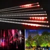 LED Dizeleri Meteor Duş Yağmur Işıkları, Bırak Icicle Kar Düşen Yağmur Damlası 30 cm 8 Tüpler Düğün Noel Ev Dekor için Su Geçirmez Cascading Işıkları