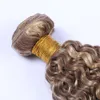 Ombre brasilianskt hår 6613 Mixed Color Human Curly Hair Deep Wave Deep Curly Piano Hair Extension Highlight Colly Piano Bundles19658957833