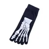 Neue Whole-5 Farben Punk Rock Männer 3D Print Terror Skelett Zehensocken Hip Hop Scary Schädel Fünf Finger Odd Sox Knochen Männlich S291p