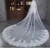 2017 Luxury RoyalCathedral Train 3 Meter Long Bridal Veils Applique Lace Edge With Soft Tulle White Wedding Veils noble marriage 5540306