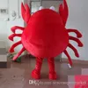 Kostenloser Versand Hochwertiges grünes und rotes Krabben-Cartoon-Maskottchen-Kostüm Halloween Weihnachten Geburtstag Requisiten Kostüme Kostüm Dress0568