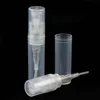 2ml / 2g CLEAR REFILLABLE SPRAY Tom flaska Liten rund plast MINI Atomizer Travel Cosmetic Make-Up Container för parfym Lotion Prov