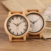 Bobo Bird A16 A19 Drewniane zegarki Japonia kwarc 2035 mody swobodny naturalny bambusowe zegary dla mężczyzn i kobiet w papierowym prezencie Box274W