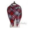 Plaid halsdukar kvinnor gitter filtar rutnät tofs wrap överdimensionerad check sjal tartan kashmir halsduk vinter halshuggning mode accessorie b228