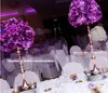 Porte-boule de fleurs de mariage, 70cm de hauteur, plomb de route de mariage, pièce maîtresse de mariage, support en métal, décor de scène en T haut