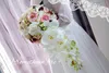 New Artificial Waterfall Royal Blue Wedding Bouquets For Brides Droplets Pink Flowers Bridal Bridesmaid Brooch Bouquet 20178628626