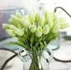 Pu-Mini-Tulpenblume, fühlt sich echt an, Hochzeitsblumenstrauß, künstliche Seidenblumen für Zuhause, Party, Dekoration G4998569648