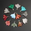 Assortiment mixte automne pierre quartz cristal sculpté feuilles d'érable feuillage pendentif charme événement décoration mariage fleurs parti faveur couleur aléatoire