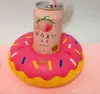 Uppblåsbara Donuts Tubes Coke Telefon Cup Hållare Swim Pool Flytande Leksaker 18cm Dricka Botlle Holder Gratis frakt