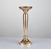 Bröllopsbestrikten Guldplätering Kolumn Europeisk stil Flower Ware Stage Master Table Vase WQ15