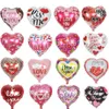 10st / parti 18 '' Jag älskar dig Ballonger Alla hjärtans dag Bröllopsdekorationer Party Supplies Heart Shape Love Fold Balloons Globos