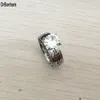 1.2 ct cz الماس حلقات للنساء الشرير الأزياء والمجوهرات ستويد الصلب حلقات العصرية بيان الإناث الفاخرة الفضة اللون الدائري شحن مجاني