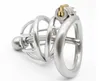 Latest Design Stainless Steel Male Chastity Device Belt Adult Cock Cage With Curve Cocks Ring Urethral Catheter BDSM Sex Toys