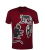 Män Kläder Berömd Varumärke Sommar Kortärmad O-Neck Red Casual Slim T Shirt Mens Tops Tee With Monkey Print Unisex Tee-Shirt