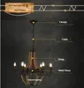 مصابيح قلادة رجعية فاخرة الحبل الصناعي Edison Vintage Restaurant Bar Light American Style Mistures Nordic Lighting Tiptures