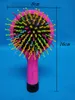 Rainbow comb brush mirror Air massage Curly hair extensions comb brush Loop brushes plastic rainbow comb mirror curly hair air health marle