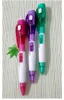 10pcs/lot Ballpoint Pen with light Led multifunciton pens stationery office kids children school ball writing tool gifts