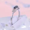 100% echte saffier zilveren ring voor verloving 3 mm 6 mm marquise geslepen saffier ring solide 925 zilveren saffier fijne sieraden214F