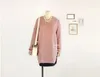 All'ingrosso- 2016 Moda Inverno Plus Size Pullover Donna Maglione Maglieria Europa e America Perla Maglioni a sezione lunga Donna XL-5XL X005