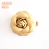 Zonder Clips Kunstleer Bloem Design Goud Haaraccessoires Kids Barrettes Beroemde Roze Rose Floral Hair Clips PU Lederen Haarspelden