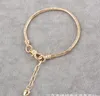 50 PC DIY 랍스터 걸쇠 기본 골드 도금 스네이크 체인 팔찌 Europen 매력 비즈 팔찌 Bangles Accessories Jewelry