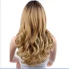 Parrucche per capelli Ombre Parrucca lunga riccia Ombre Parrucche sintetiche resistenti al calore per capelli sintetici da 26 pollici a tre colori