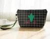 20PCS Cosmetic Bag Travel Makeup Case Zipper Plant Cactus PU Clutch Organizer Storage Pouches