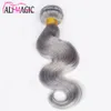 Ail Magic Grey Human Hair Weave Silver Gray Hair Extensions Factory Offer Peruvian Indian Malaysian Brazilian Body Wave Hair 3 Bundles