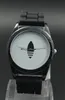 Moda Mulher Men's Unisex Clover 3 Folhas Estilo de folhas Silicone Strap Analog Wrist Watch AD012578