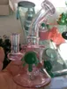 Neue schwarz-rosa CHEECH Glas-Bong-Konzentrat-Öl-Rigs mit diffusem Duschkopf und Bubber-Wasserpfeife mit 14-mm-Verbindung9919974