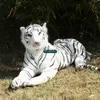 Dorimytrader Duży Miękki Symulowany Forest Animal Tiger Pluszowe Zabawki Faszerowane Leżące Zwierząt Tygrys Kids Present 51inch 130 cm DY60597