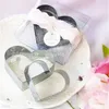 Gratis frakt! 50sets (2pcs / set) "Klipp ut för varandra" Stainless-Steel Heart Cookie Cutter Wedding Bridal Showe Engagement Favoriter Idéer