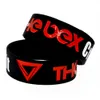 1PC The Box CrossFit Silicone Wristband 1 Inch Wide Black Soft And Flexible A Great for Sport Gift