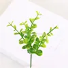 20pcs 인공 유칼립투스 잔디 작은 잎 식물 5 가지 정원 장식 단풍 꽃 잎 갈 랜드 홈 장식