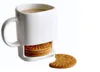 Ceramic Mug White Coffee Tea Biscuits Milk Dessert Cup Tea Cup Side Cookie Pockets Holder For Home Office 250ML KKA3109