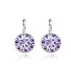 Wholesale Price 18k White Gold Plated Austrian Crystal Sweet Candy Round Women Earrings Rhinestone Dangle Earrings Factory Price 9 Colors