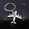 Uppdatera metallplannyckelring Glänsande flygplan Keychain Holders Pendant Fashion Jewelry for Men Women Christmas Gift