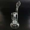 Bocchino piatto per narghilè in vetro da 10 pollici Mobius matrix pipe con 1 birdcage perc (GB-350)