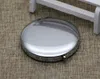 Espejo de bolsillo espejo de maquillaje en blanco espejo de aumento con resina Etiqueta Epoxi Silver Miroir # M070s Drop Shipping