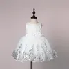 Fashion Formal Newborn Wedding Dress Baby Girl Bow Pattern For Toddler 1 Years Birthday Party Baptism Dress Clothes