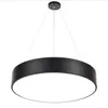 Lampe à suspension LED minimaliste moderne, lustres ronds, luminaires noirs pour bureau, salle d'étude, salon, chambre à coucher, AC85-265V