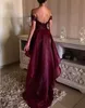 Sexy 2017 Burgundy Lace And Organza High Low Prom Dresses Cheap Off The Shoulder Backless Formal Party Gowns Custom Made China EN21283408