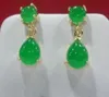 Nouvelle boucle d'oreille naturelle en jade