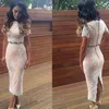 İki Adet Dantel Balo Elbise Yüksek Kalite Seksi Kılıf Geri Yarık Akşam Parti Kıyafeti Artı Boyutu vestidos de dresses