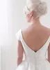 Летний пляж длиной чая свадебное платье 2022 V-образным вырезом A-Line Bride Plass Vestido de Noiva Curto Robe de Mairsife